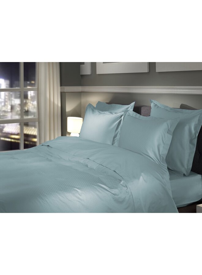 Heckett & Lane Dekbedovertrek Punto Licht Blauw - Katoensatijn
