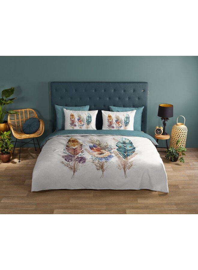 Good Morning Dekbedovertrek Via Multi - Katoen