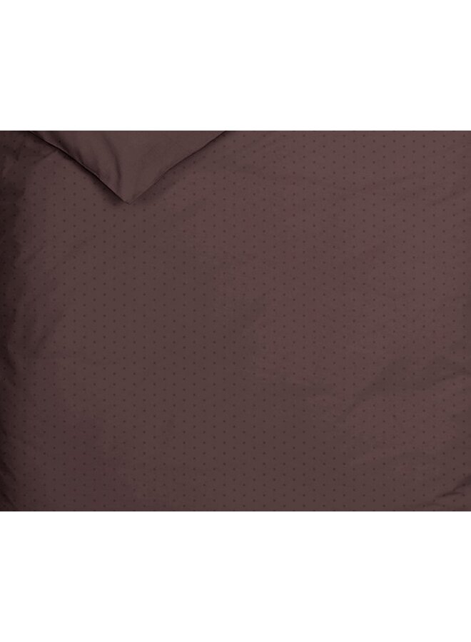 Heckett & Lane Dekbedovertrek Punto Bruin - Katoensatijn