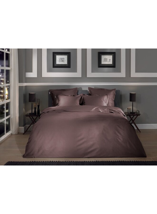 Heckett & Lane Dekbedovertrek Punto Bruin - Katoensatijn