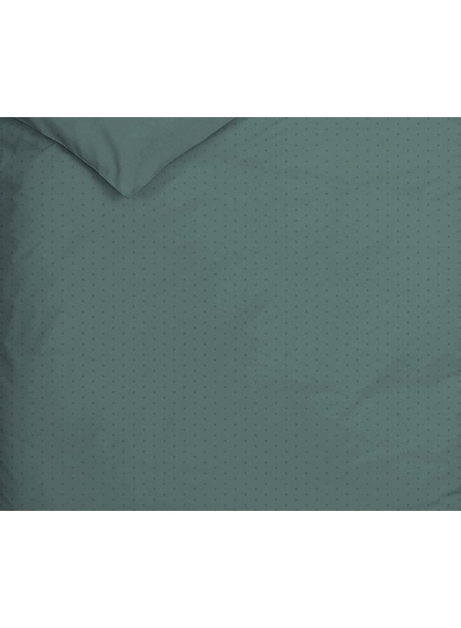Heckett & Lane Dekbedovertrek Punto Groen - Katoensatijn