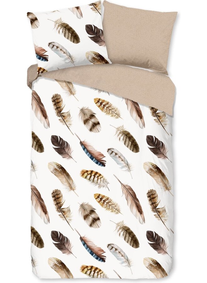 Good Morning Dekbedovertrek Fedra Zand - Katoen