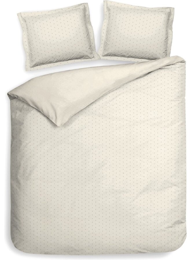 Dekbedovertrek Punto Creme - Katoensatijn PL1