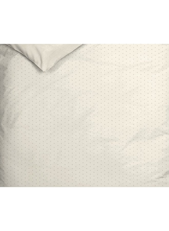 Heckett & Lane Dekbedovertrek Punto Creme - Katoensatijn