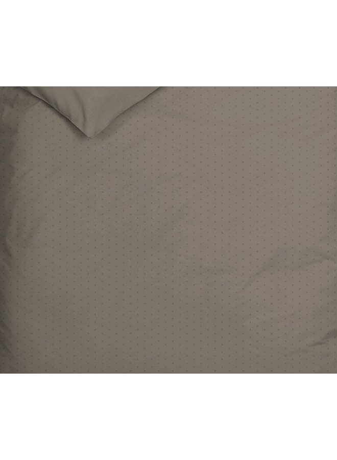 Heckett & Lane Dekbedovertrek Punto Taupe - Katoensatijn