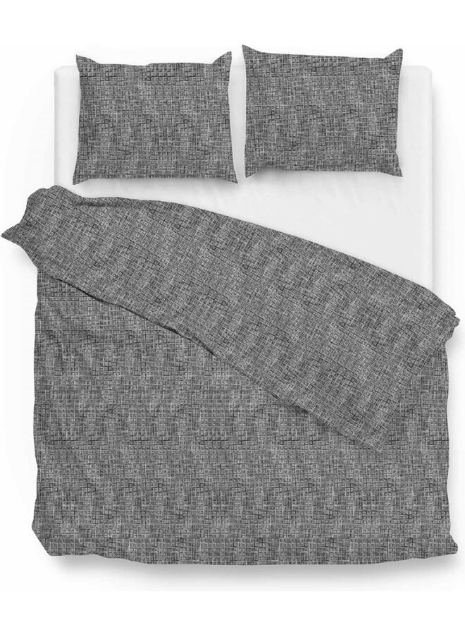 ZO! Home Dekbedovertrek Blitz Antraciet - Flanel