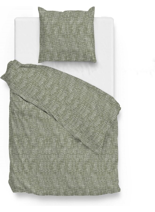 ZO! Home Flanel Dekbedovertrek Groen