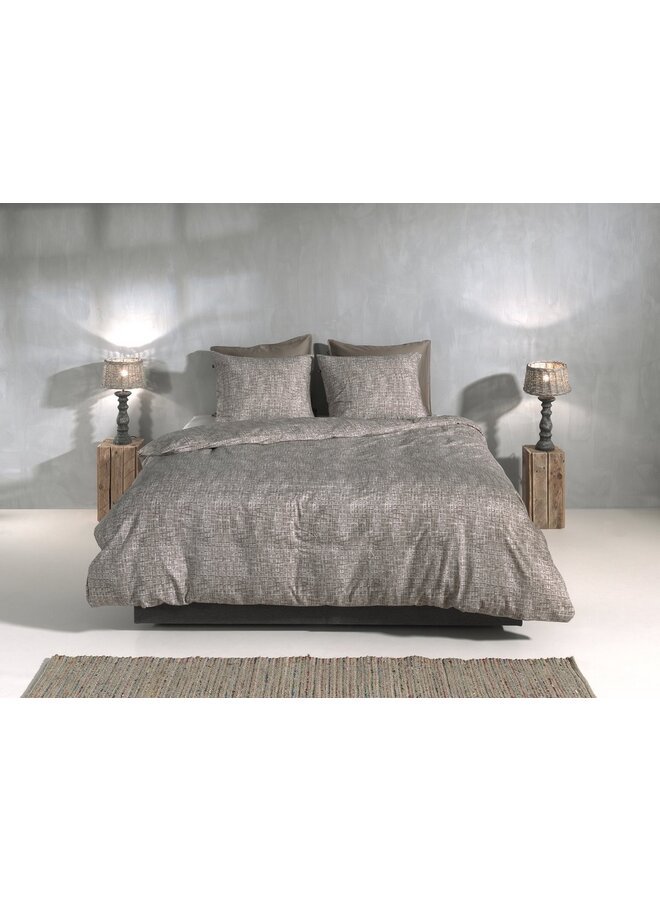 ZO! Home Dekbedovertrek Blitz Taupe - Flanel