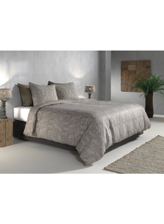 ZO! Home Dekbedovertrek Blitz Taupe - Flanel