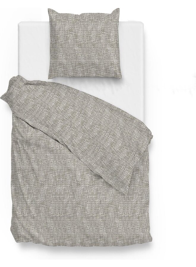 ZO! Home Dekbedovertrek Blitz Taupe - Flanel