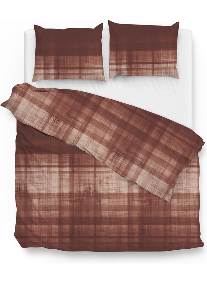 ZO! Home Dekbedovertrek Marley Rood - Flanel