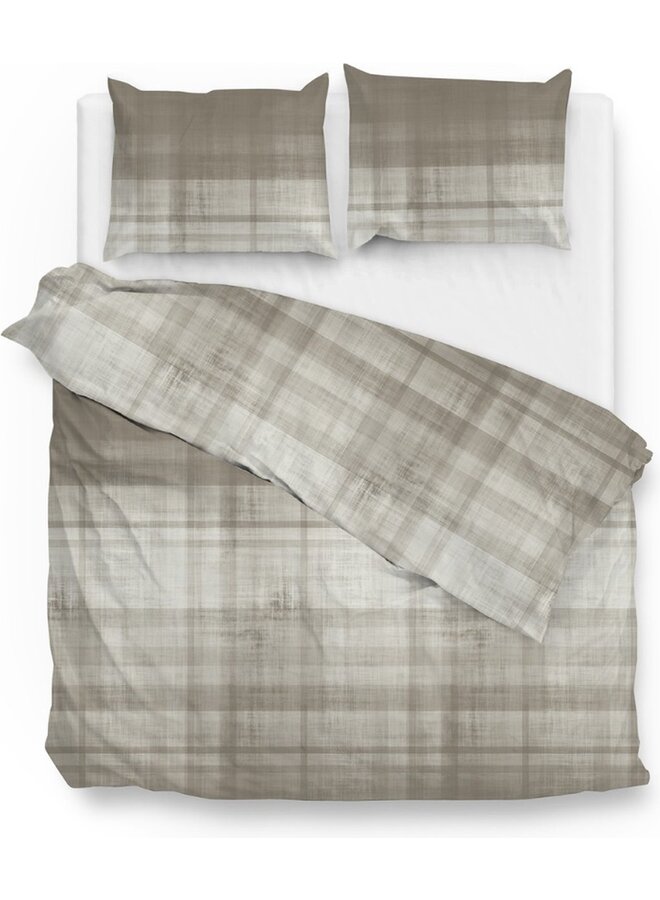 ZO! Home Flanel Dekbedovertrek Taupe