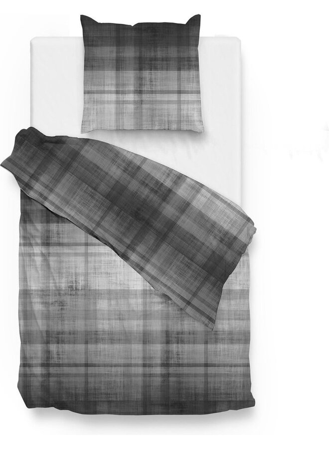 ZO! Home Dekbedovertrek Marley Antraciet - Flanel