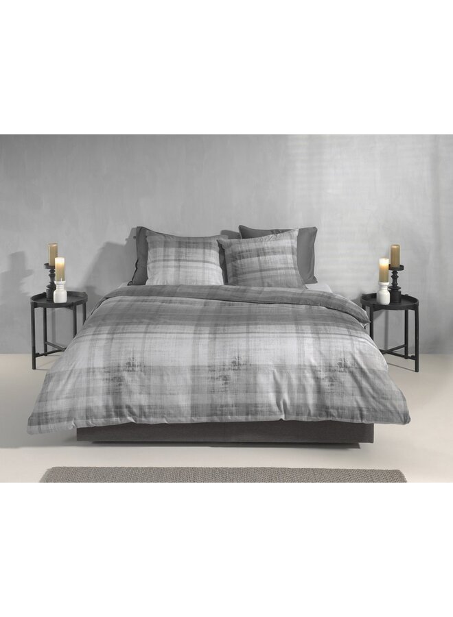 ZO! Home Dekbedovertrek Marley Antraciet - Flanel