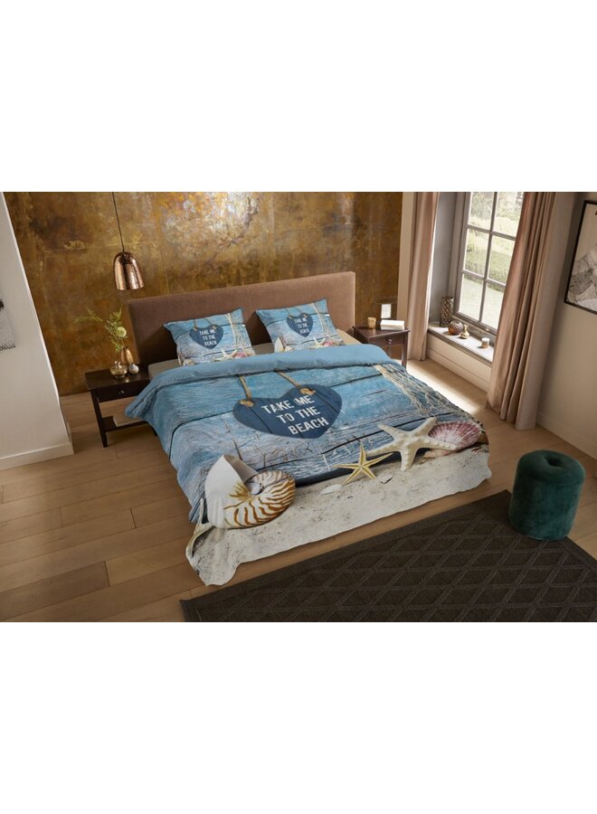 Pure Dekbedovertrek Beach Blauw
