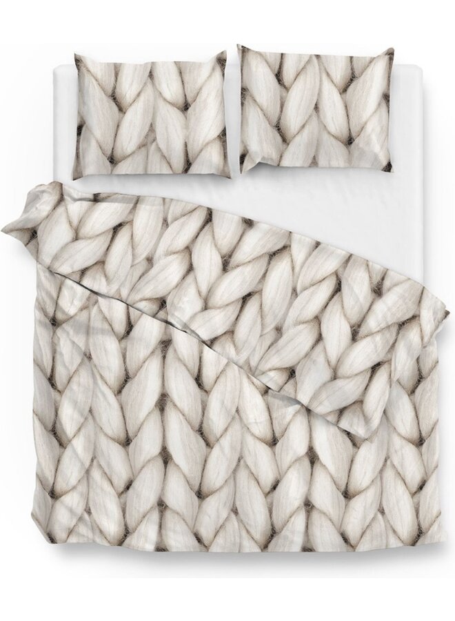 ZO! Home Dekbedovertrek Ayah Creme - Flanel