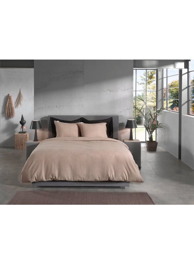 Heckett & Lane Dekbedovertrek Franela Naturel - Flanel