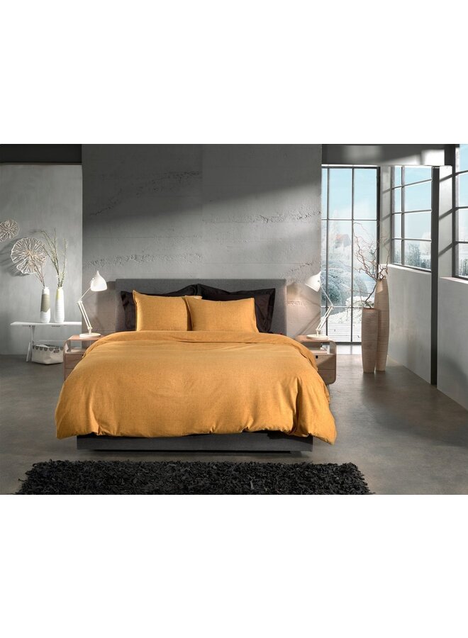 Heckett & Lane Dekbedovertrek Franela Goud - Flanel