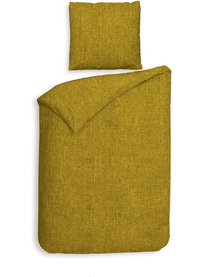 Heckett & Lane Dekbedovertrek Franela Goud - Flanel