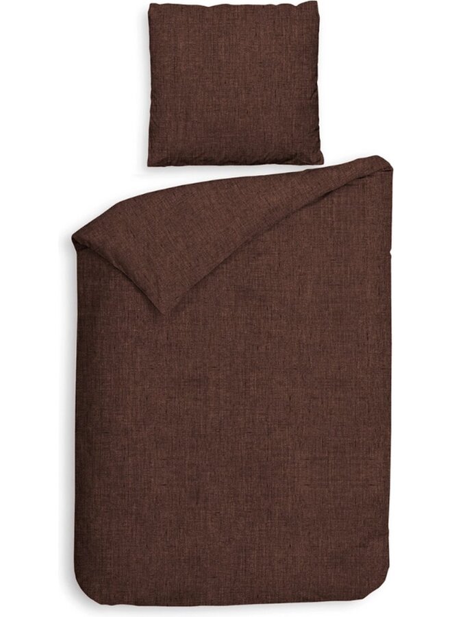 Heckett & Lane Dekbedovertrek Franela Bruin - Flanel