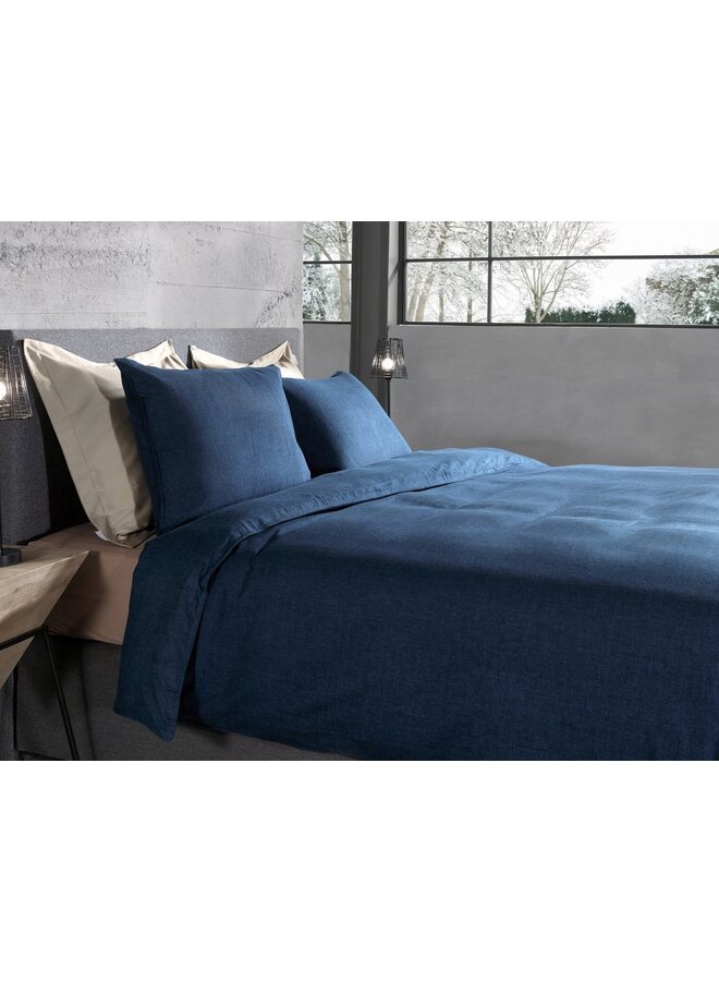 Heckett & Lane Dekbedovertrek Franela Blauw - Flanel