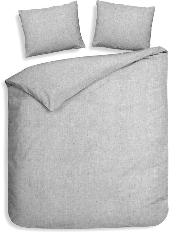 Heckett & Lane Dekbedovertrek Franela Grijs - Flanel