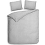 Heckett & Lane Flanel Dekbedovertrek Washed Grijs