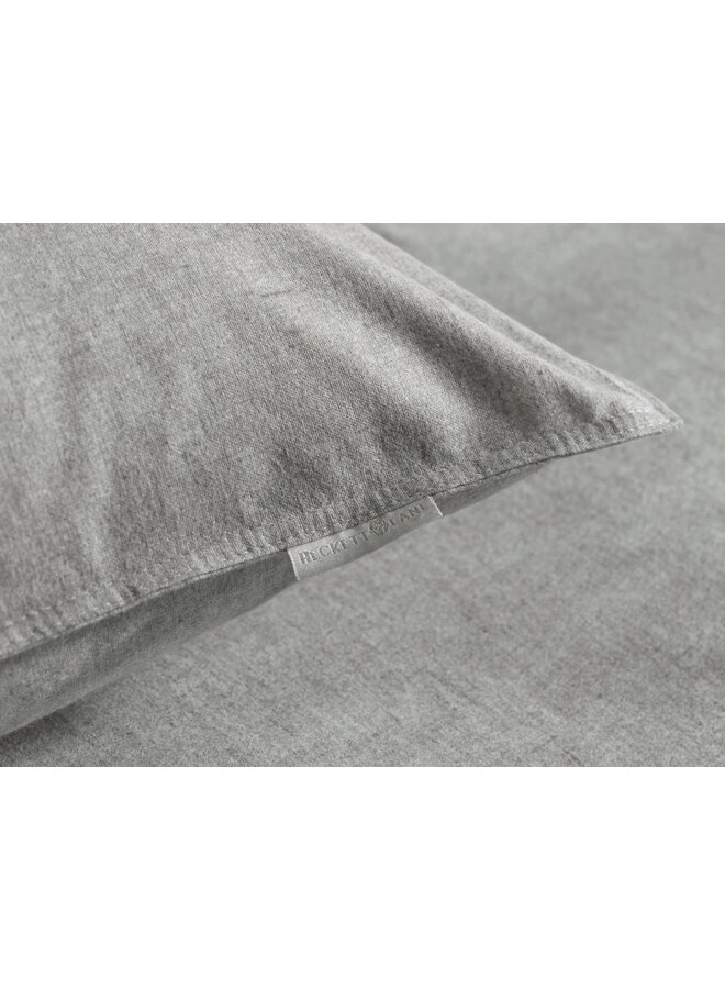 Heckett & Lane Dekbedovertrek Franela Grijs - Flanel