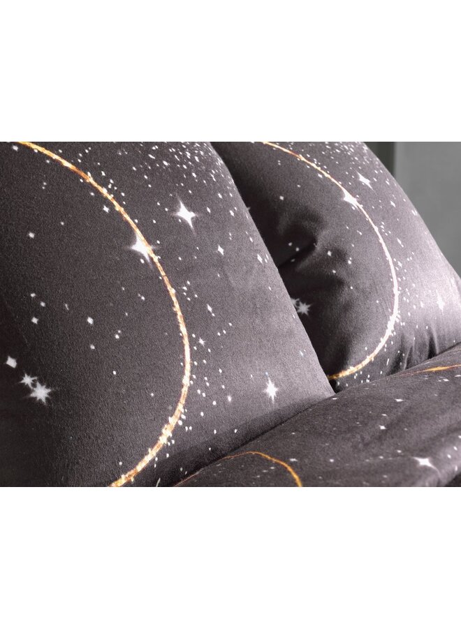 Heckett & Lane Dekbedovertrek Cayla Zwart - Flanel