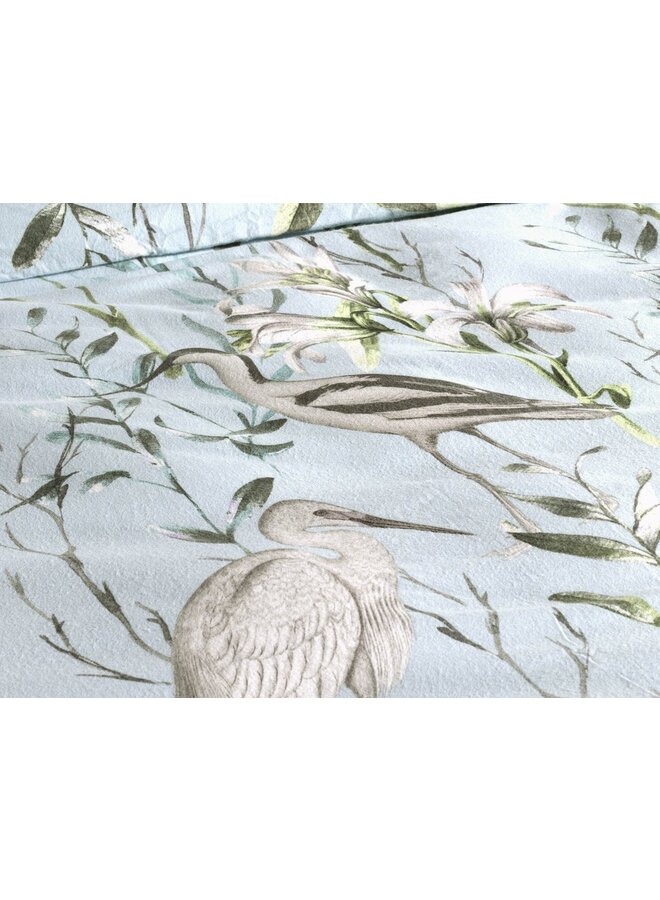 Heckett & Lane Dekbedovertrek Raven Blauw - Flanel