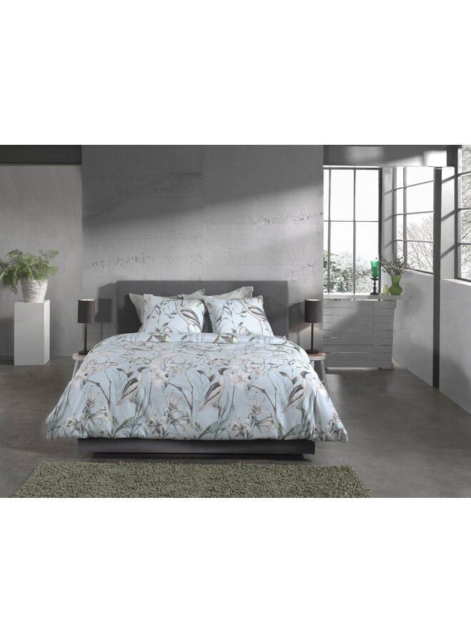 Heckett & Lane Dekbedovertrek Raven Blauw - Flanel