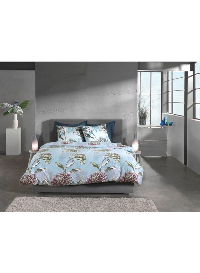 Heckett & Lane Dekbedovertrek Bing Blauw - Flanel