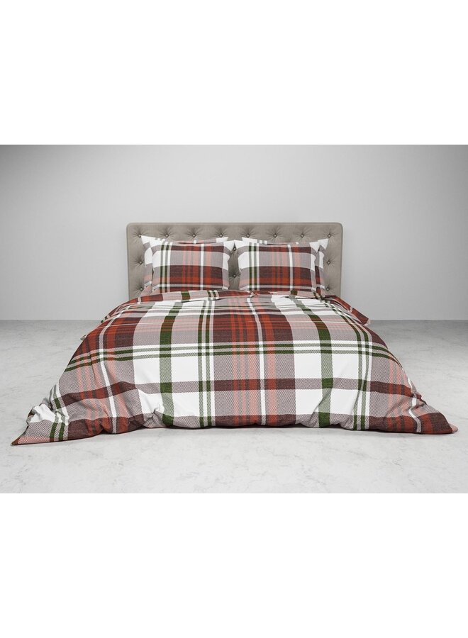 Heckett & Lane Flanel Dekbedovertrek Rood