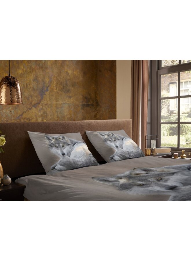 Pure Dekbedovertrek Wolf Taupe - Microvezel
