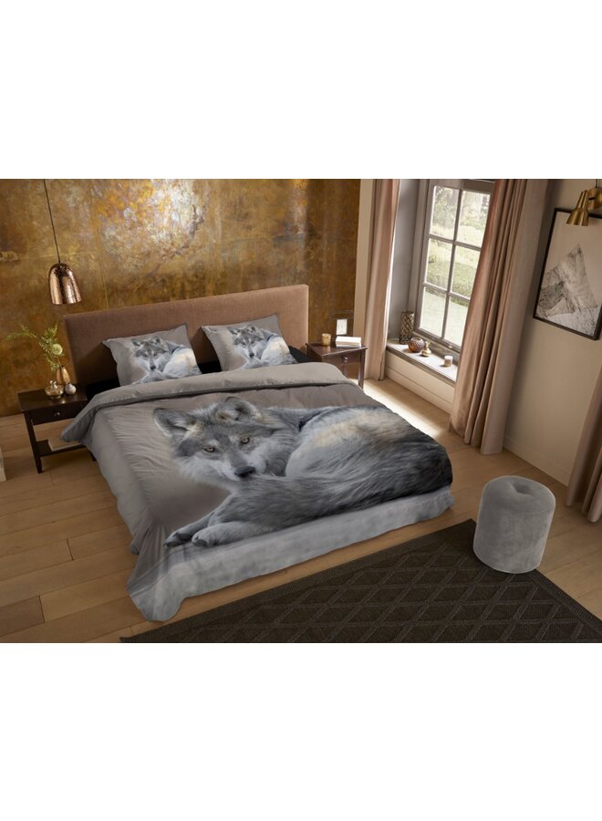 Pure Dekbedovertrek Wolf Taupe - Microvezel