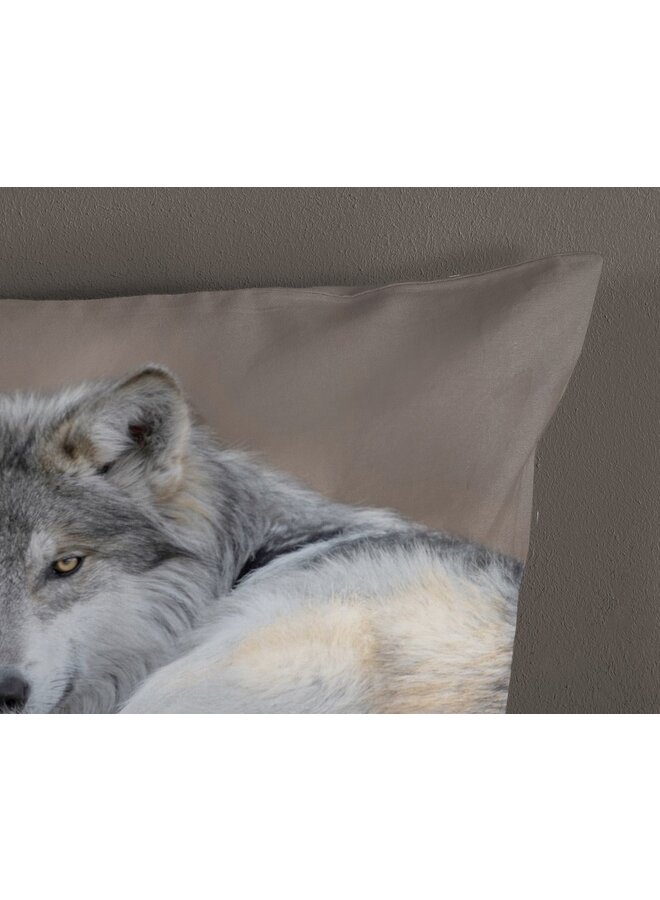 Pure Dekbedovertrek Wolf Taupe - Microvezel