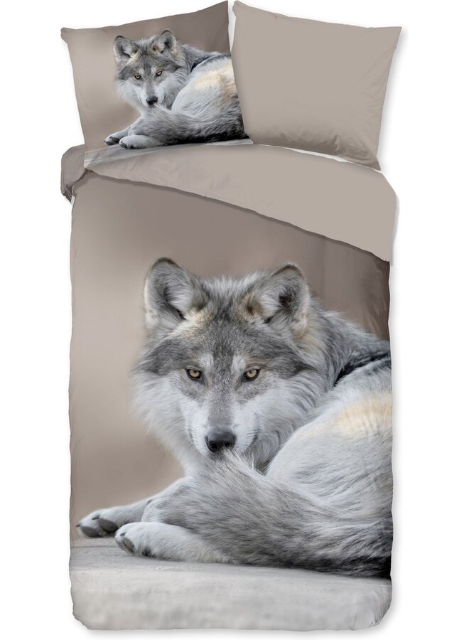 Pure Dekbedovertrek Wolf Taupe - Microvezel