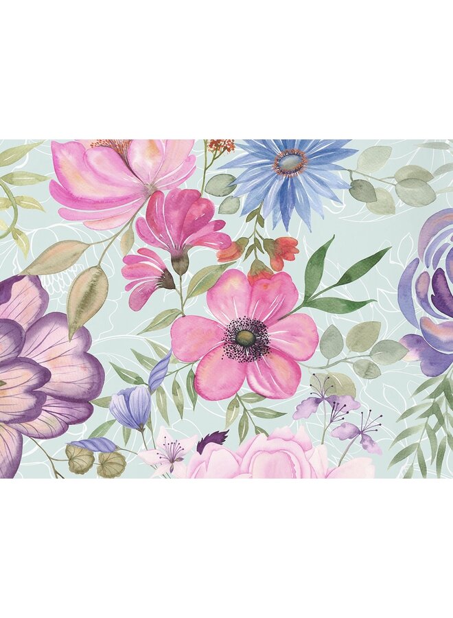 Pure Dekbedovertrek Lucy Aqua - Microvezel