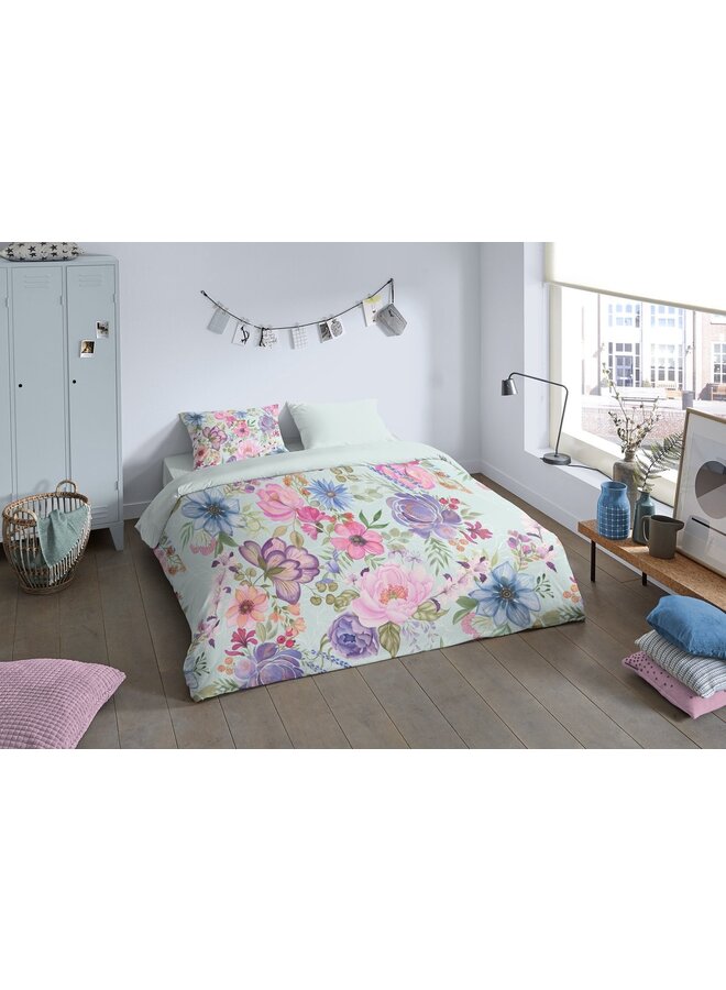 Pure Dekbedovertrek Lucy Aqua - Microvezel