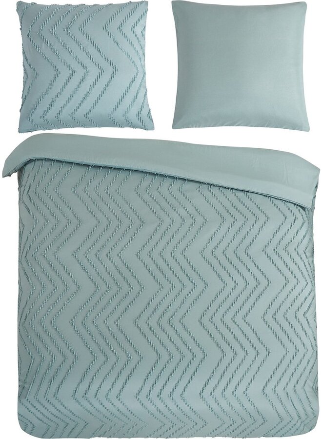 Dekbedovertrek Zigzag Groen