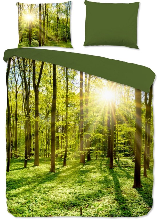 Dekbedovertrek Woods Groen - Microvezel