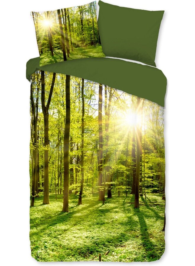 Pure Dekbedovertrek Woods Groen - Microvezel