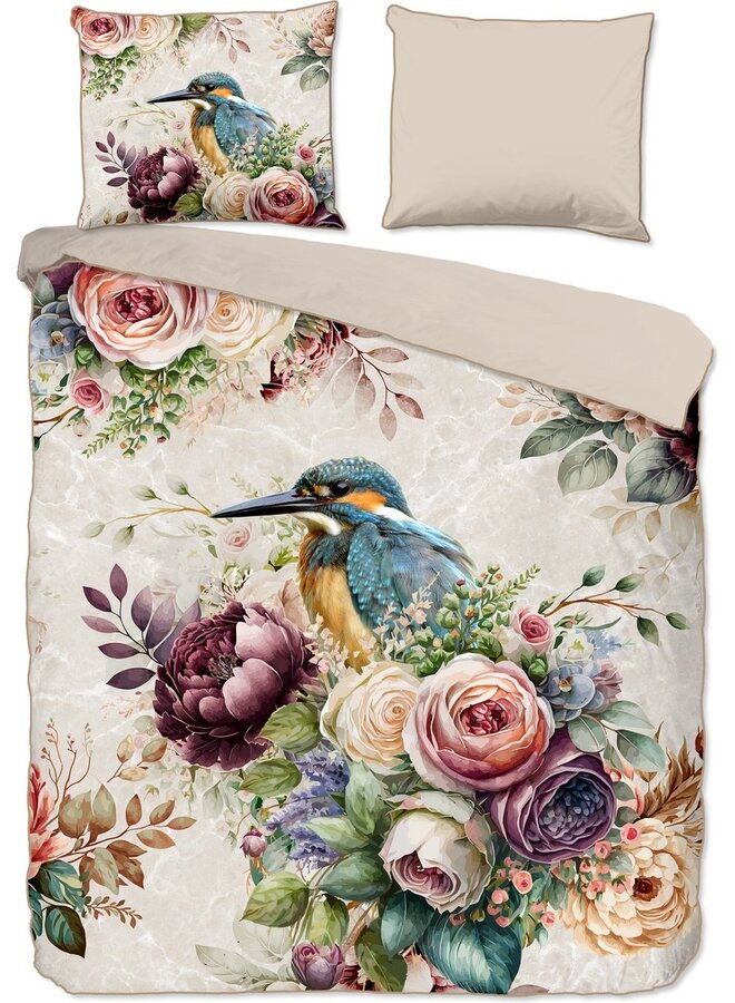 Descanso Dekbedovertrek Verde Zand - Katoensatijn