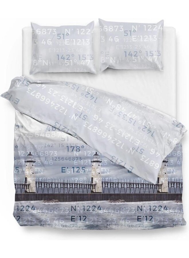 ZO! Home Dekbedovertrek Tanner Blauw - Katoensatijn