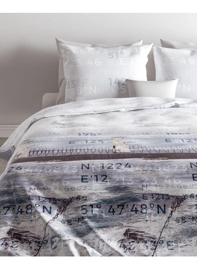 ZO! Home Dekbedovertrek Tanner Blauw - Katoensatijn