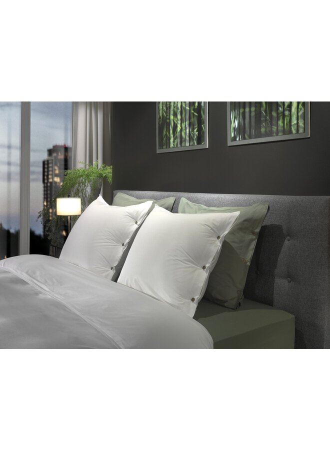 Yellow Dekbedovertrek Uni Wit - Percale Katoen