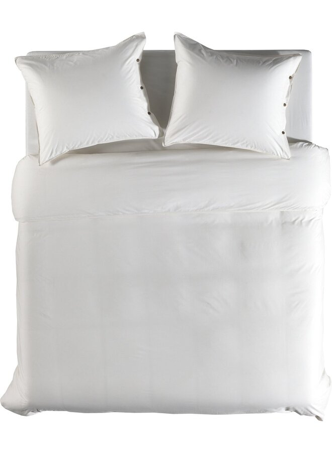 Percale Katoen Dekbedovertrek Uni Creme