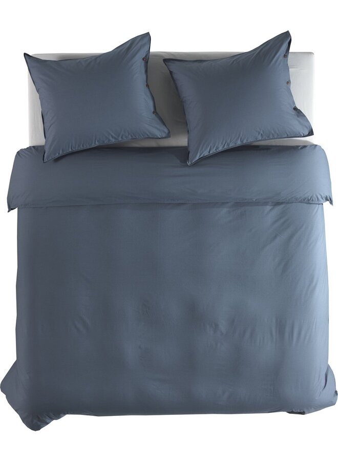 Dekbedovertrek Uni Blauw - Percale Katoen PL3