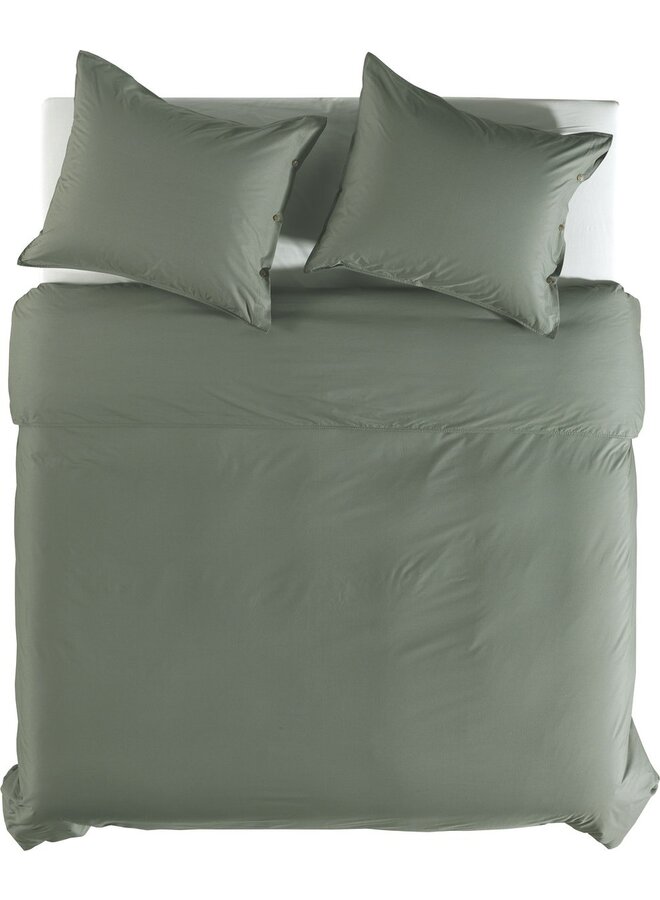Dekbedovertrek Uni Groen - Percale Katoen