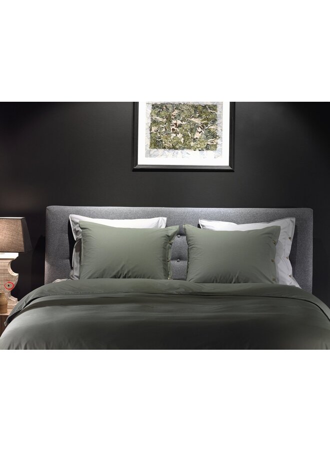 Yellow Dekbedovertrek Uni Groen - Percale Katoen